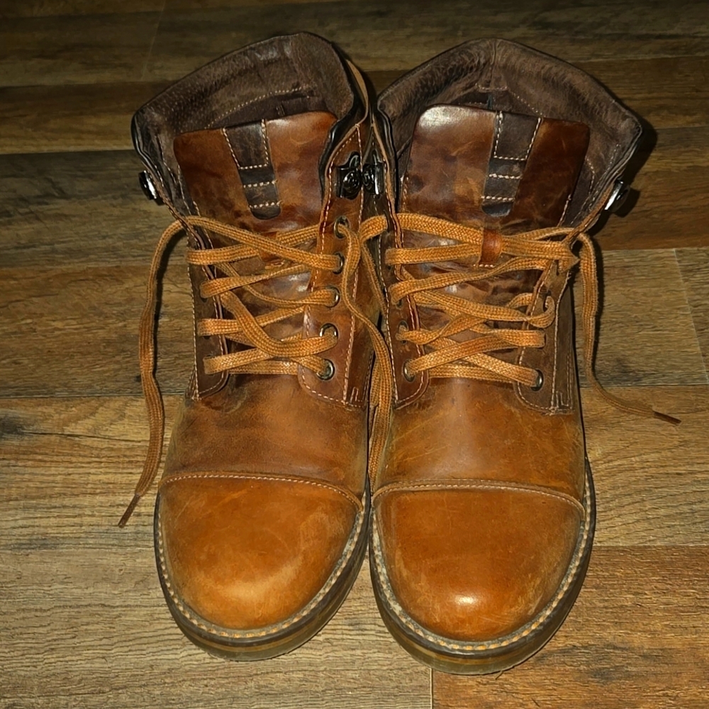 Men's leather ankle boots size 8 Brown
